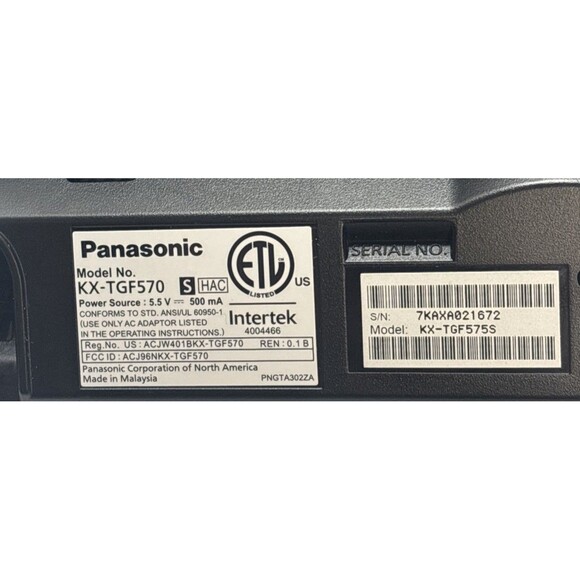 Panasonic KX-TGF570 S Bluetooth Cordless Phone System Main Home Base - Picture 6 of 8